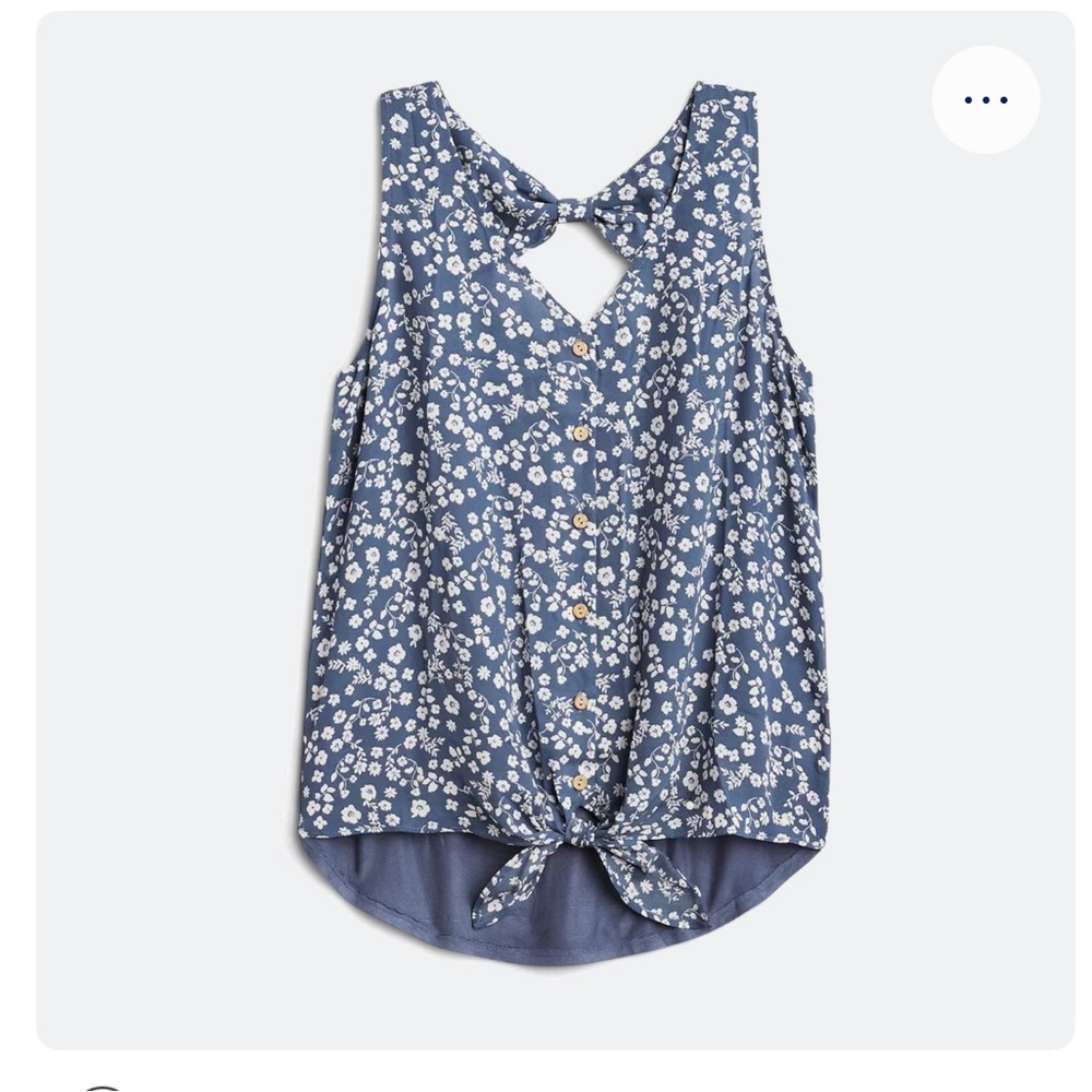 Fortune & Ivy - Avayah Back Detail Mixed Material Blouse